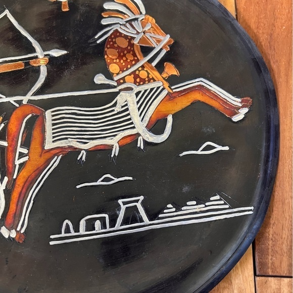 Vintage Metalware Copper Brass Embossed Egyptian Wall Hanging Wall Decorative - Picture 6 of 7